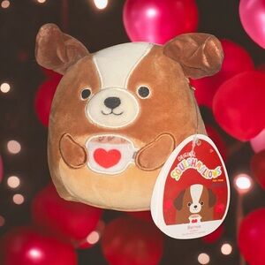 Squishmallows Bernie the dog. 5”. NWT.